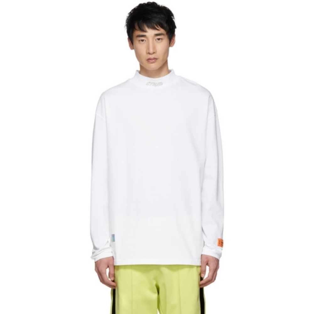 S-2. NWOT HERON PRESTON MOCK NECK LONG SLEEVE T-SHIRT